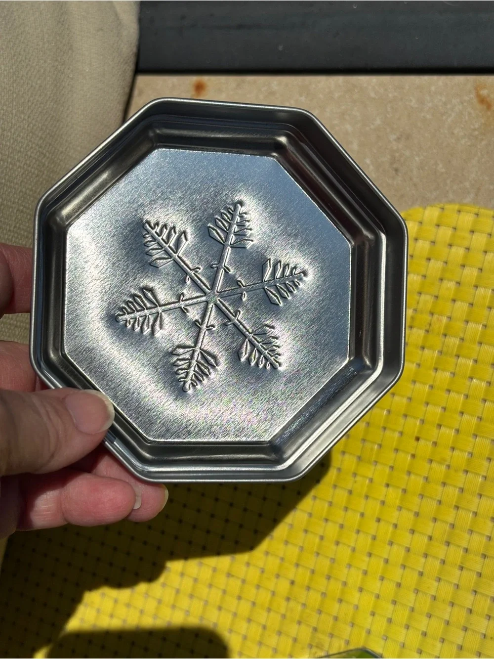 Holiday Musical Cookie Tin with Christmas Tree Design (empty)